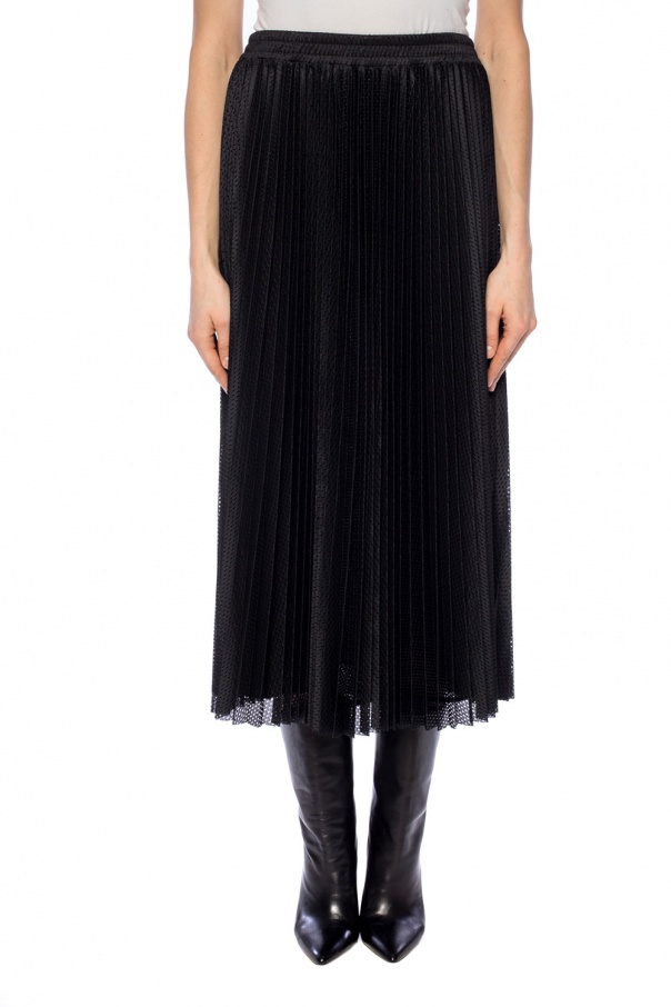 Valentino black shop pleated skirt